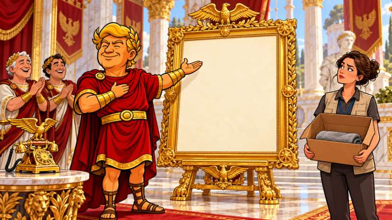 Grafik: Trumpius Caesar und das Dekret der sicheren Häuser