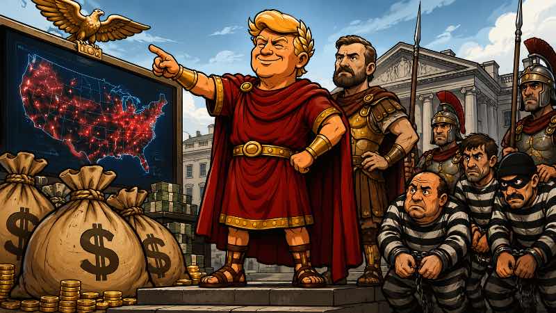 Image: Fraudium.gov: Trumpius Counts Every Denarius